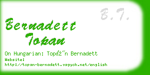 bernadett topan business card